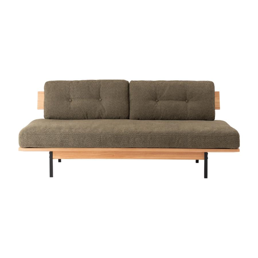 【開梱設置配送】3人掛けソファ アームレスで多彩なくつろぎ方が楽しめるブークレ生地ソファ