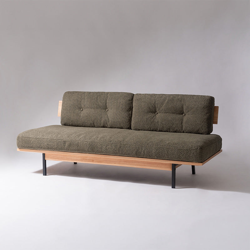 【開梱設置配送】3人掛けソファ アームレスで多彩なくつろぎ方が楽しめるブークレ生地ソファ