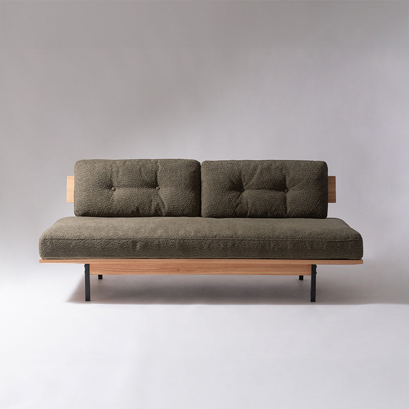 【開梱設置配送】3人掛けソファ アームレスで多彩なくつろぎ方が楽しめるブークレ生地ソファ