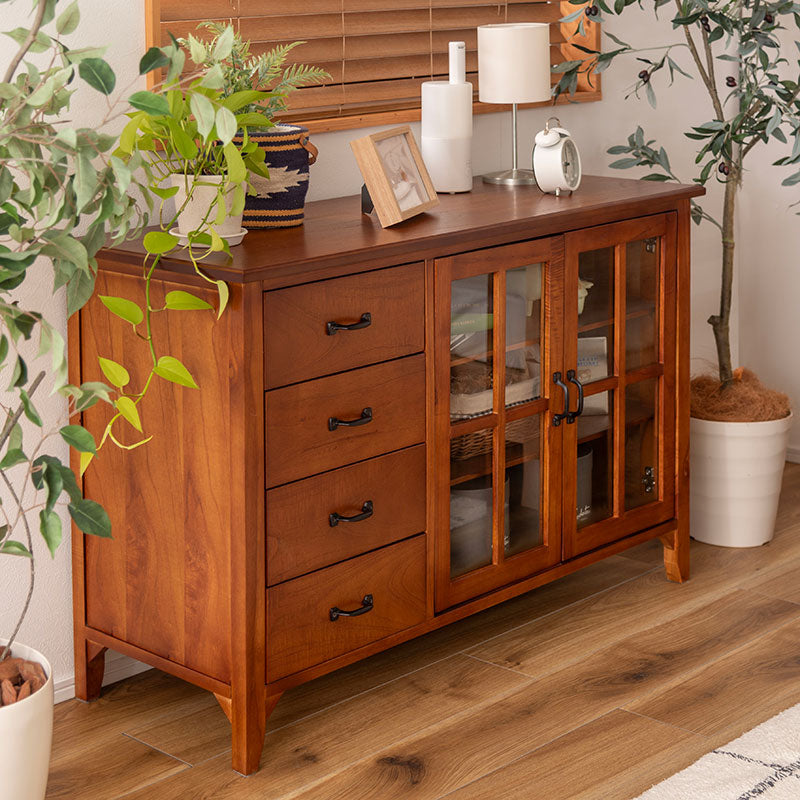 ミンディ材の風合いを楽しむ キャビネット