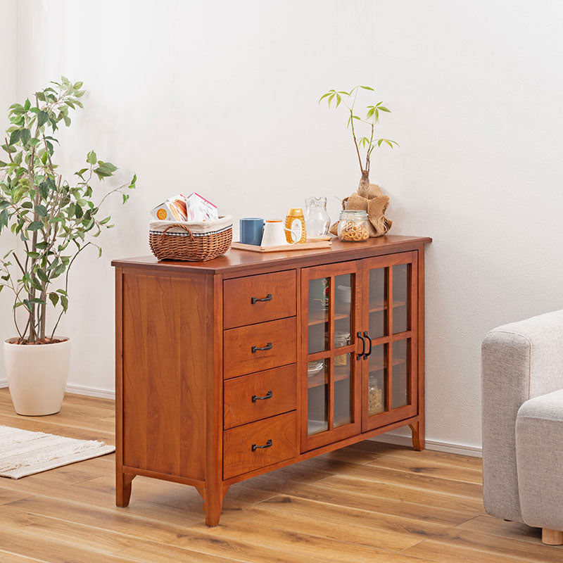 ミンディ材の風合いを楽しむ キャビネット