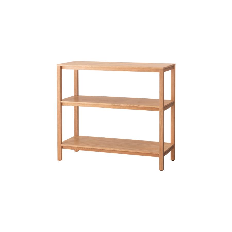 シンプルでスクエアなデザインのオープンシェルフ 幅90cm