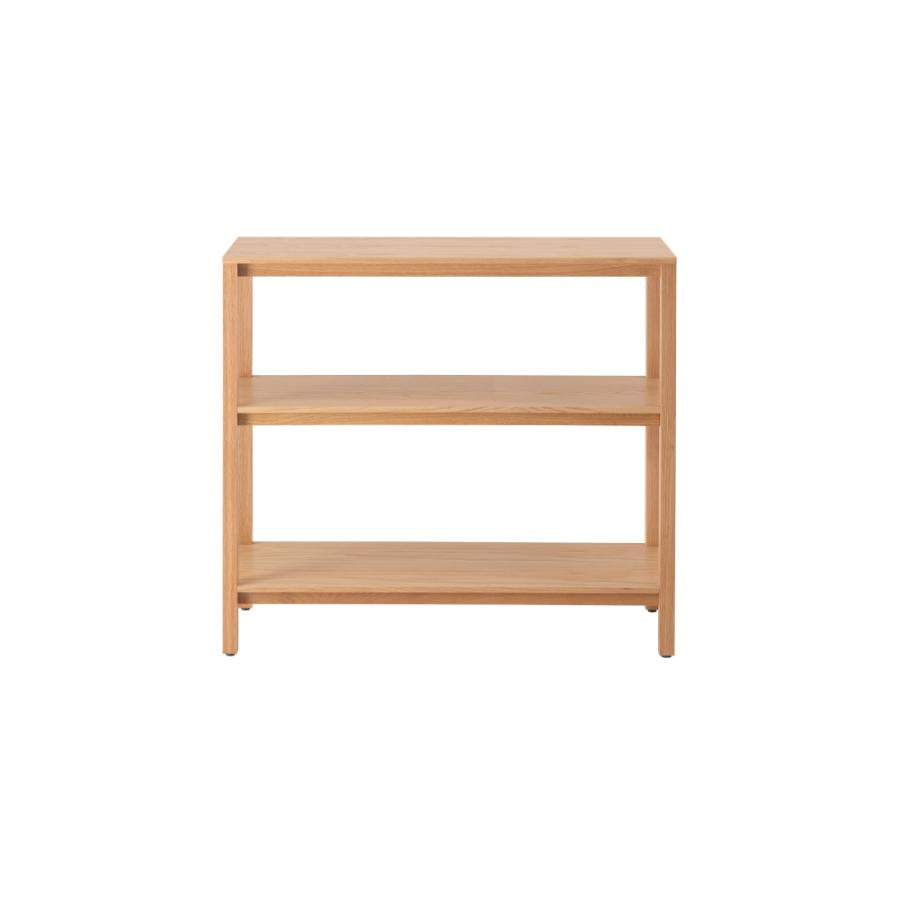 シンプルでスクエアなデザインのオープンシェルフ 幅90cm