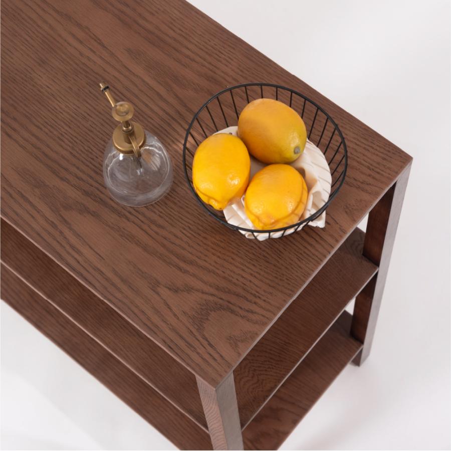 シンプルでスクエアなデザインのオープンシェルフ 幅90cm