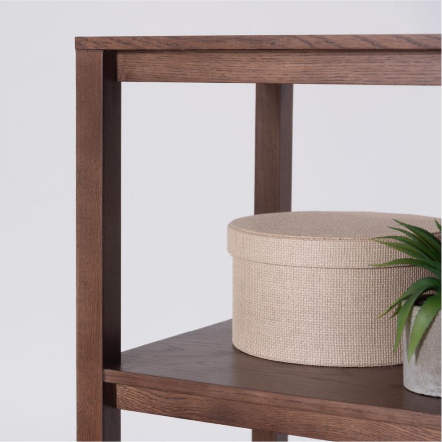 シンプルでスクエアなデザインのオープンシェルフ 幅90cm