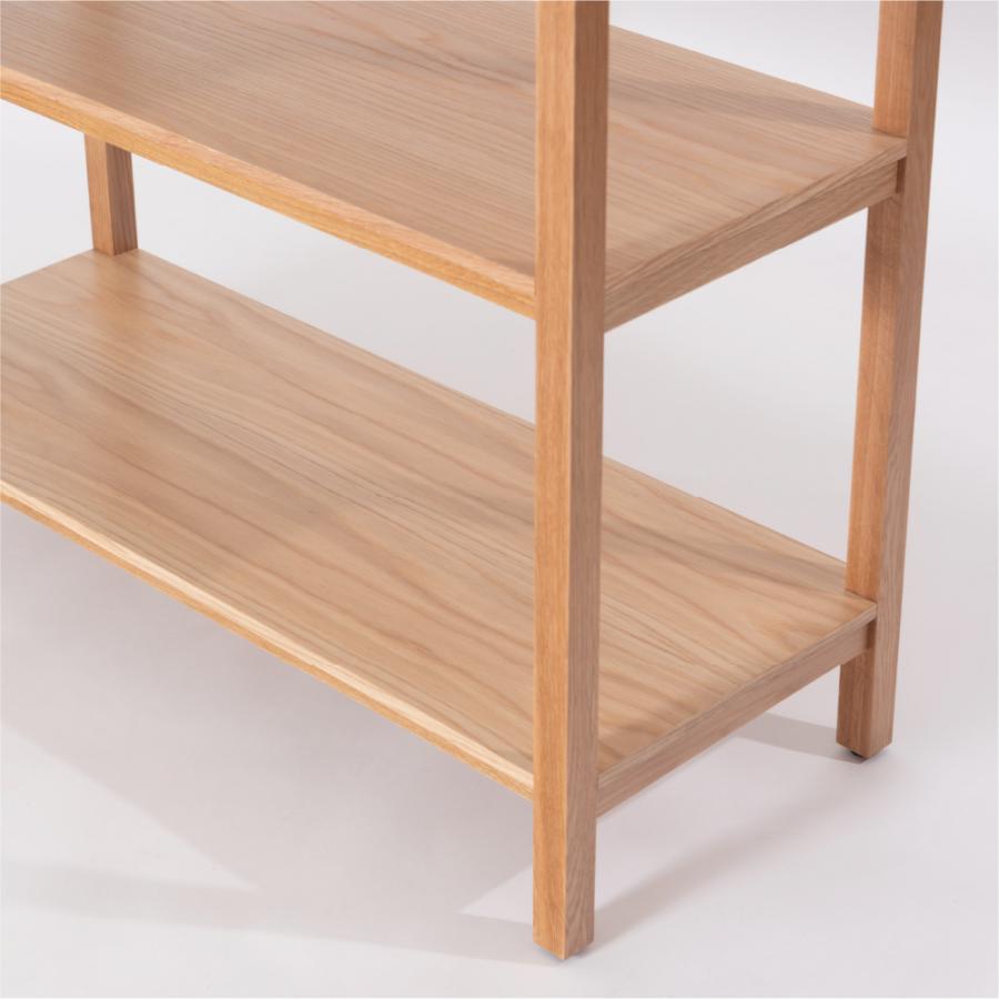 シンプルでスクエアなデザインのオープンシェルフ 幅90cm