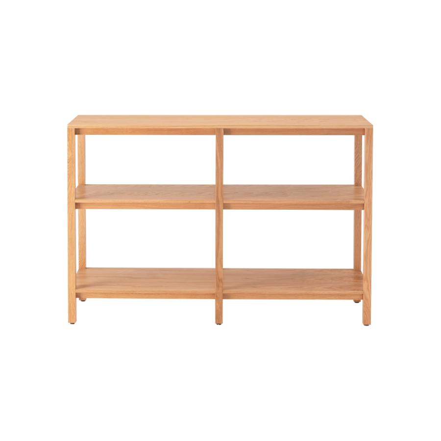 シンプルでスクエアなデザインのオープンシェルフ 幅120cm