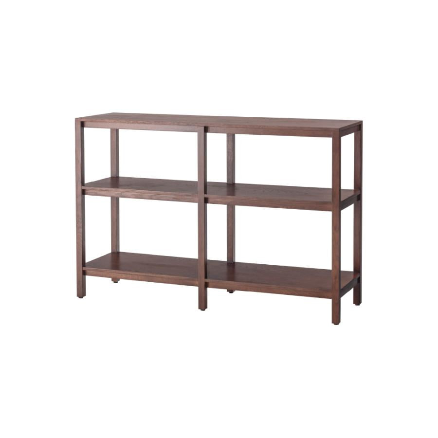 シンプルでスクエアなデザインのオープンシェルフ 幅120cm