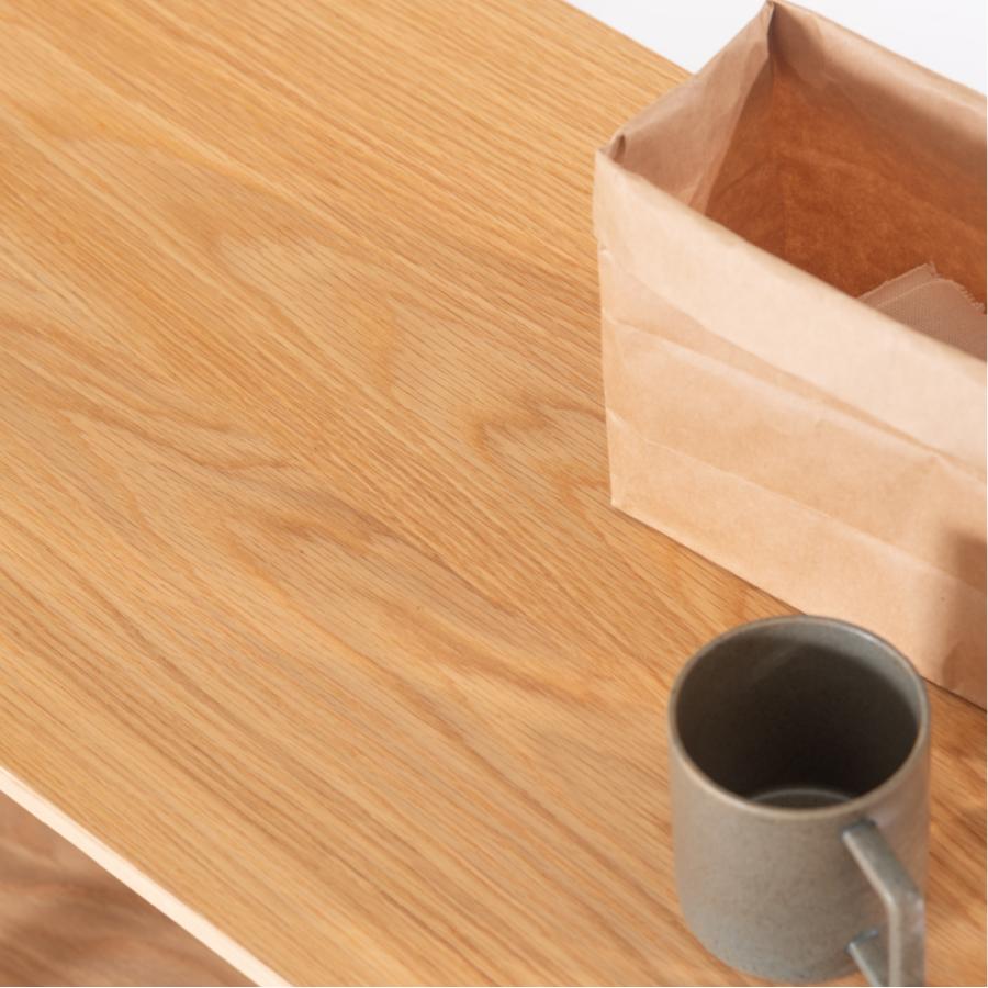 シンプルでスクエアなデザインのオープンシェルフ 幅120cm