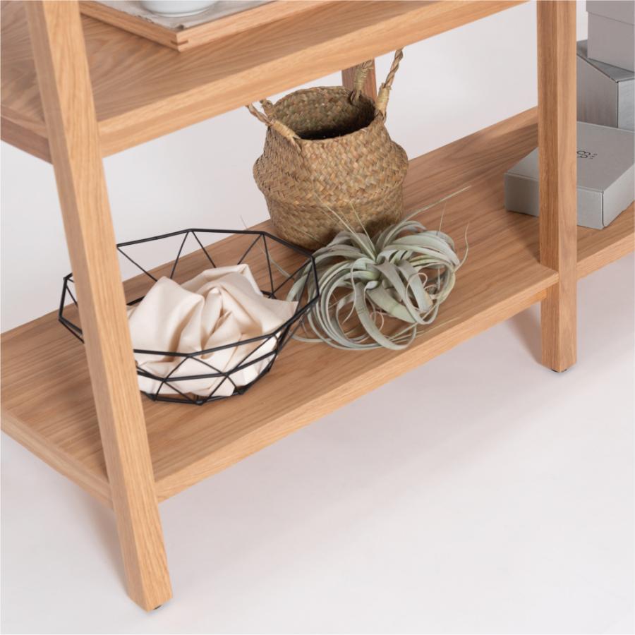 シンプルでスクエアなデザインのオープンシェルフ 幅120cm