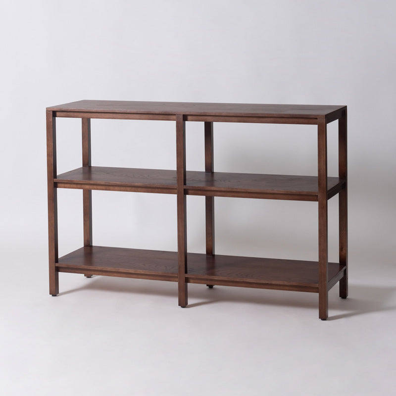 シンプルでスクエアなデザインのオープンシェルフ 幅120cm