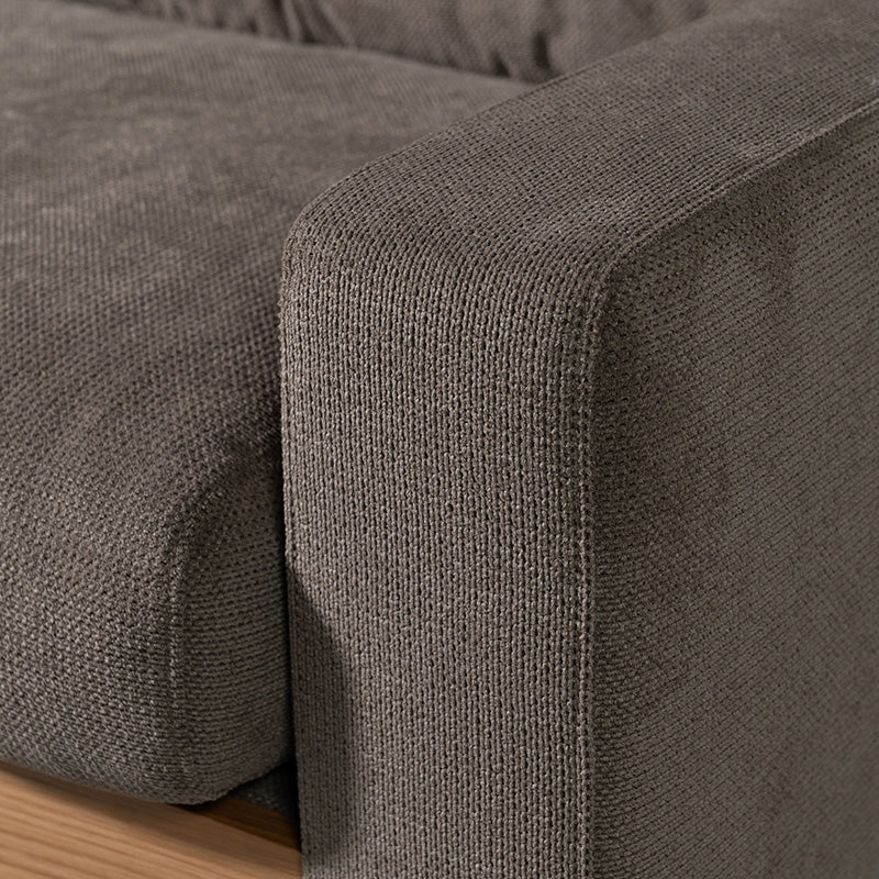 【開梱設置配送】上質なファブリックと天然木を使用した2人掛けソファ