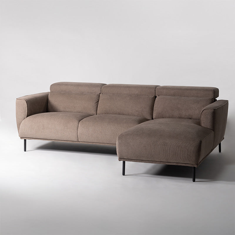 【開梱設置配送】カウチソファ リクライニング機能付きヘッドレスト カウチ左タイプ