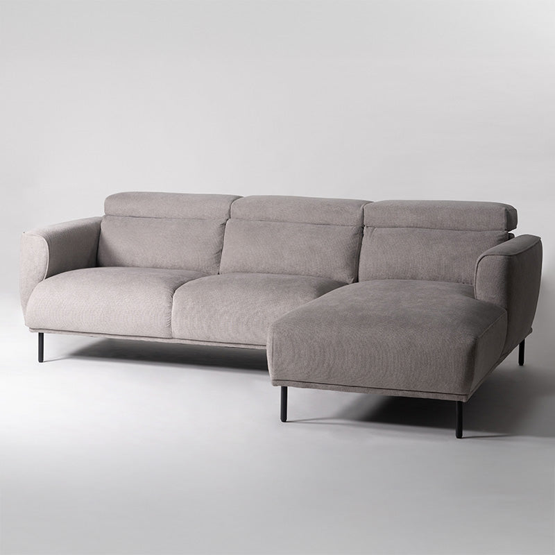 【開梱設置配送】カウチソファ リクライニング機能付きヘッドレスト カウチ左タイプ