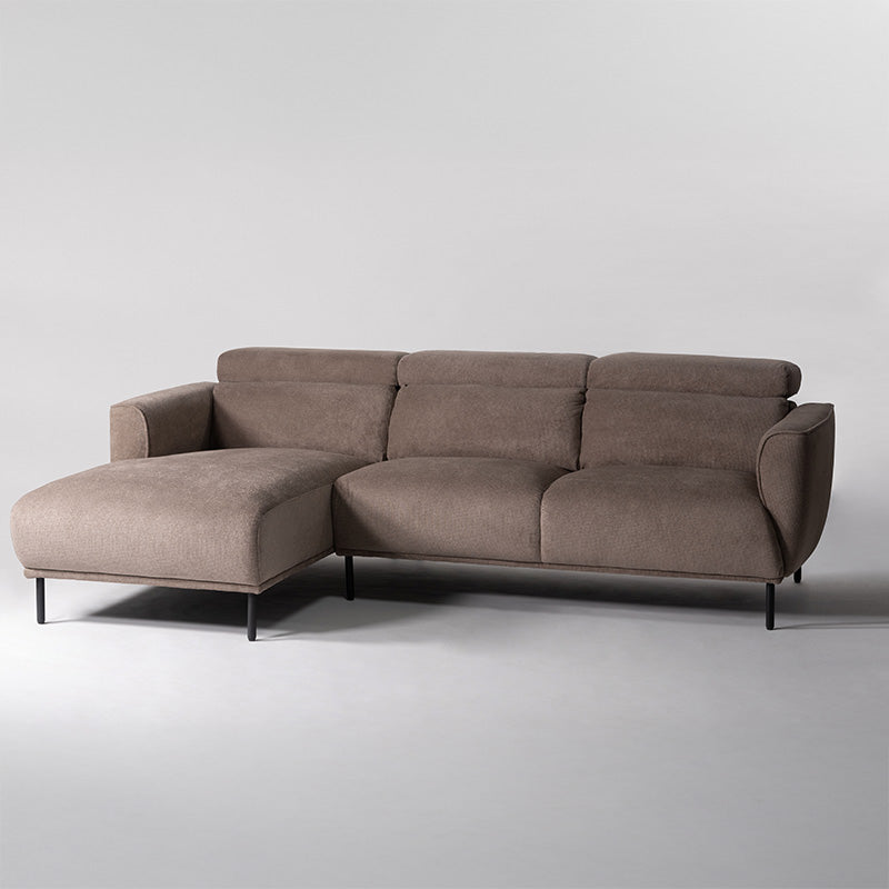 【開梱設置配送】カウチソファ リクライニング機能付きヘッドレスト カウチ右タイプ