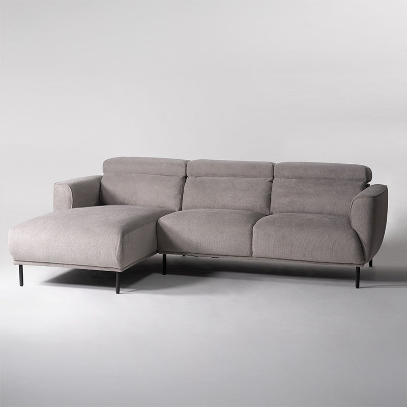 【開梱設置配送】カウチソファ リクライニング機能付きヘッドレスト カウチ右タイプ