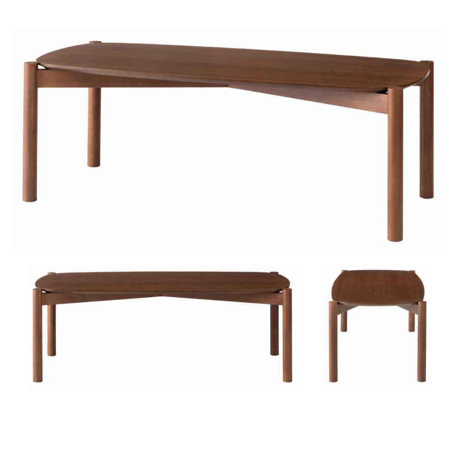 リビングテーブル 角を落とし丸みを帯びたフォルム センターテーブル