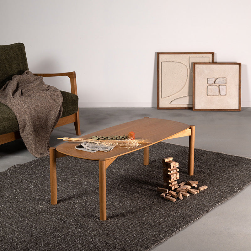 リビングテーブル 角を落とし丸みを帯びたフォルム センターテーブル