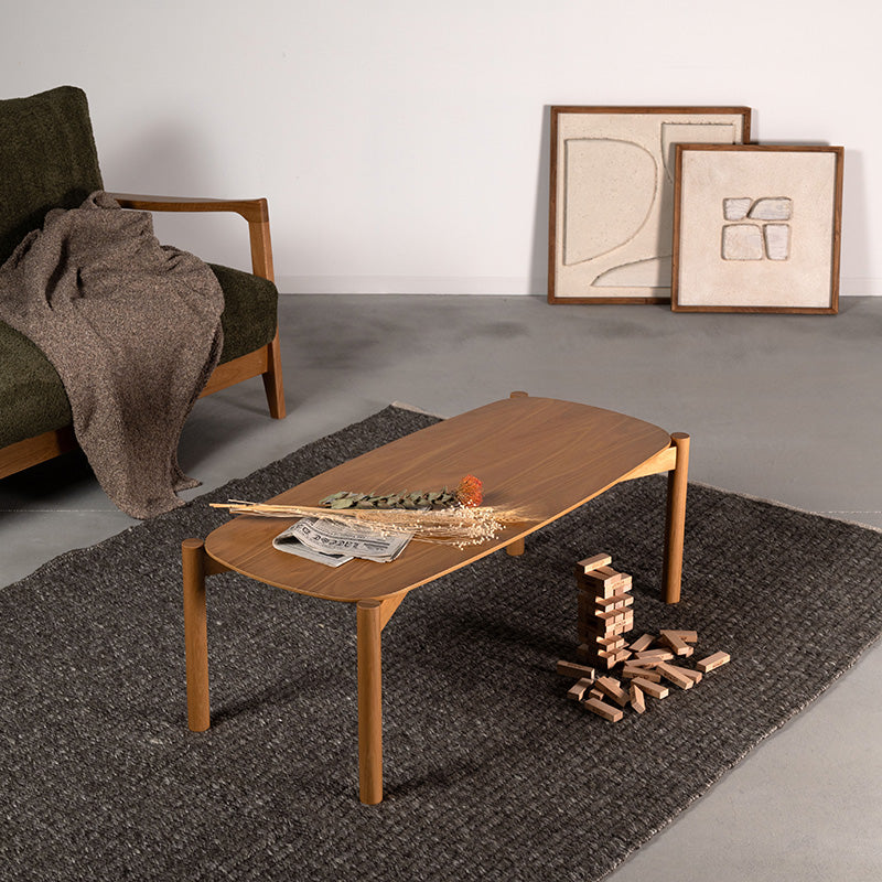 リビングテーブル 角を落とし丸みを帯びたフォルム センターテーブル