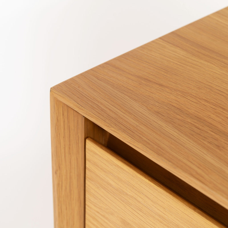 【開梱設置配送】キャビネット 幅120cm 木目の美しさが続くオーク扉で上質収納を叶える一台