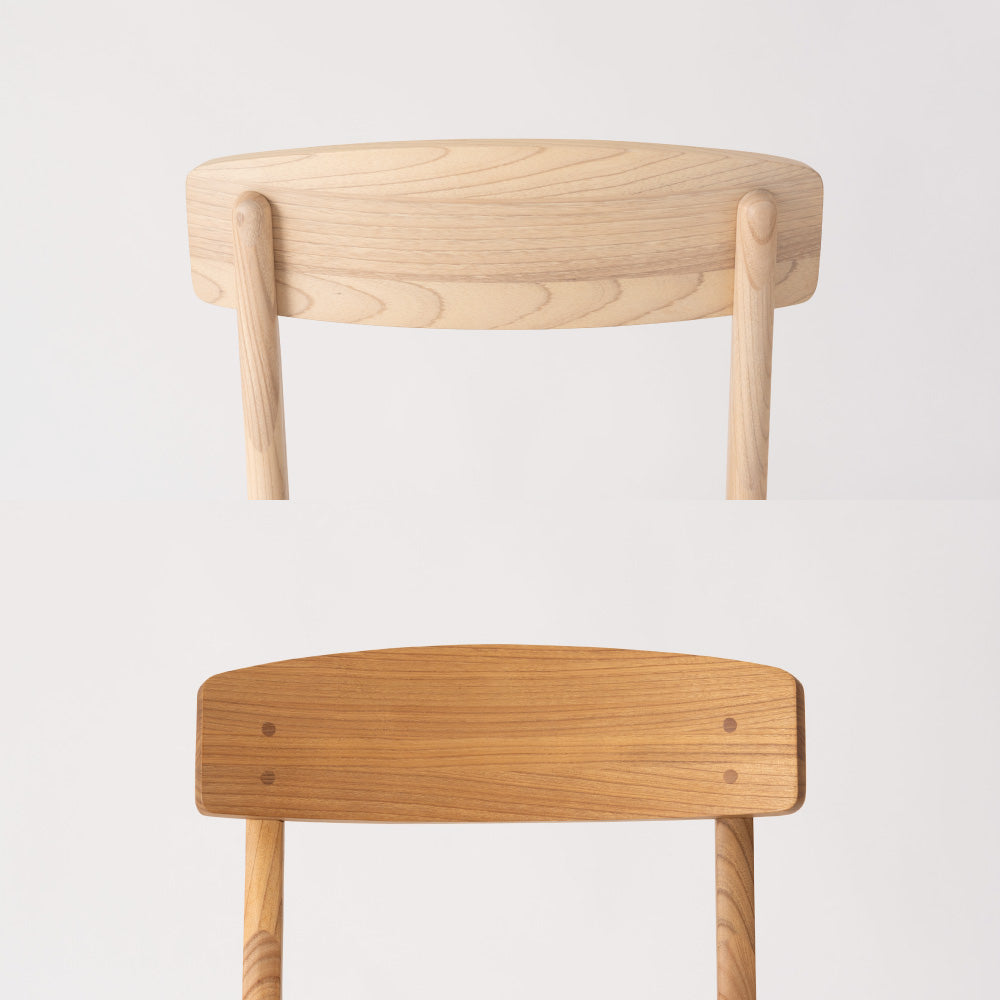 きれいな木目が特徴のスンカイ材を使用したダイニングチェア※カバー別売り