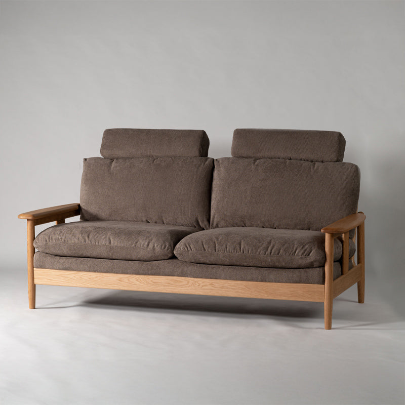 【開梱設置配送】2人掛けソファ 取り外し可能なヘッドレスト付き