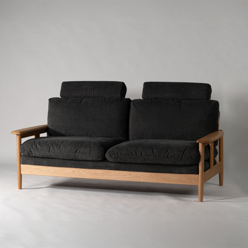 【開梱設置配送】2人掛けソファ 取り外し可能なヘッドレスト付き