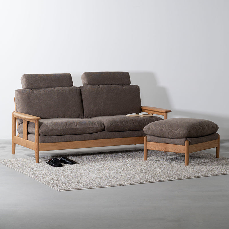 【開梱設置配送】2人掛けソファ 取り外し可能なヘッドレスト付き