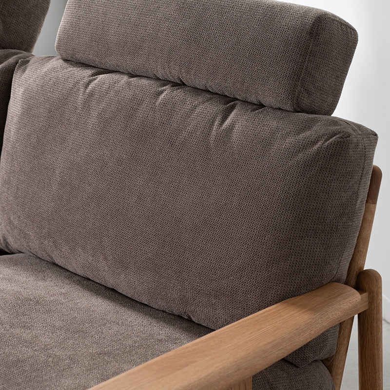 【開梱設置配送】2人掛けソファ 取り外し可能なヘッドレスト付き