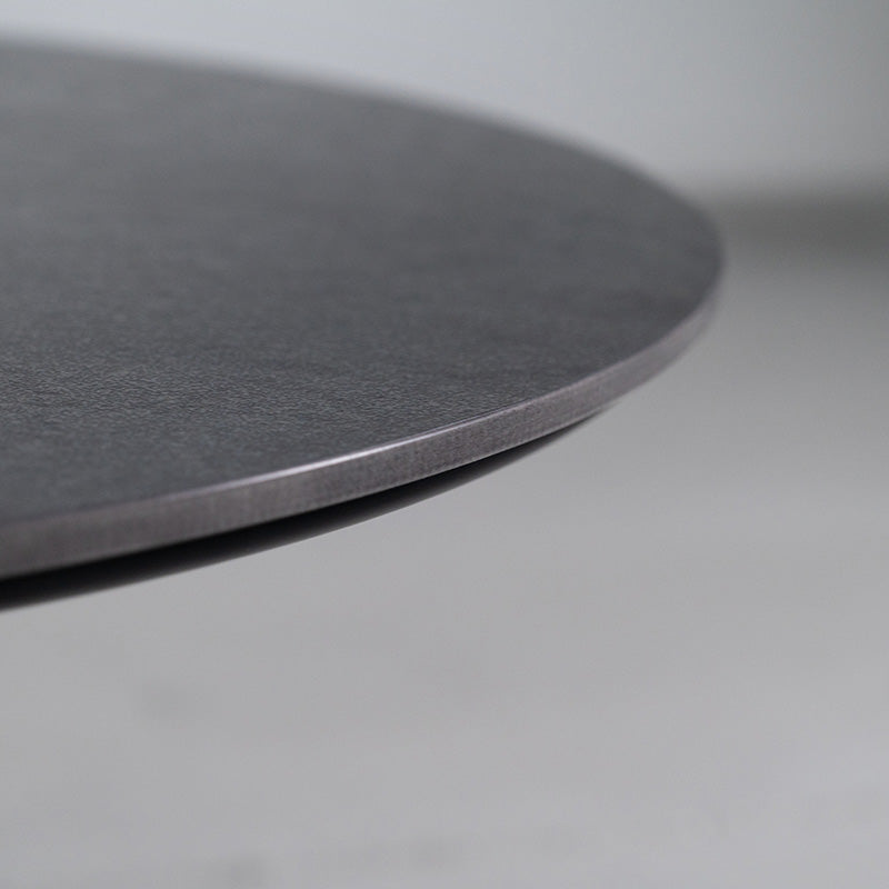 セラミック天板と多角形の脚を組み合わせた 円形リビングテーブル 丸テーブル