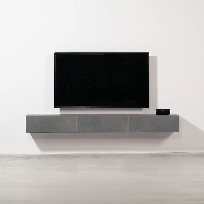 【開梱設置配送】石目の柄を活かしたフロートタイプテレビボード※要施工