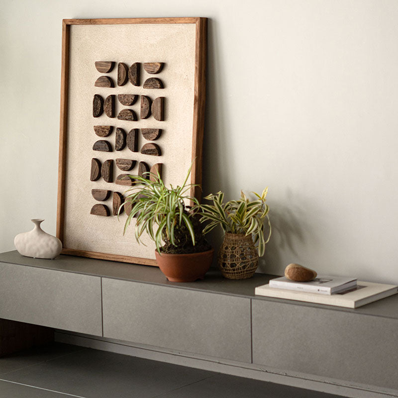 【開梱設置配送】石目の柄を活かしたフロートタイプテレビボード※要施工