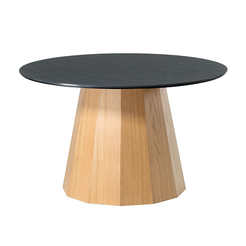 【開梱設置配送】円形ダイニングテーブル セラミック天板と多角形の脚を組み合わせた 丸テーブル