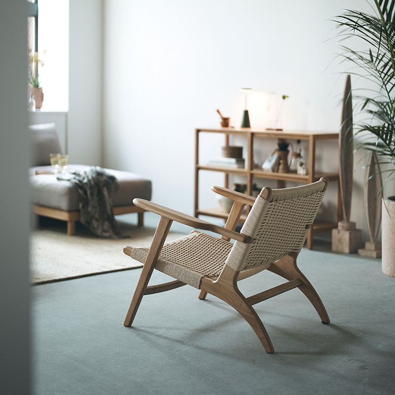 ペーパーコードを使用したラウンジチェア