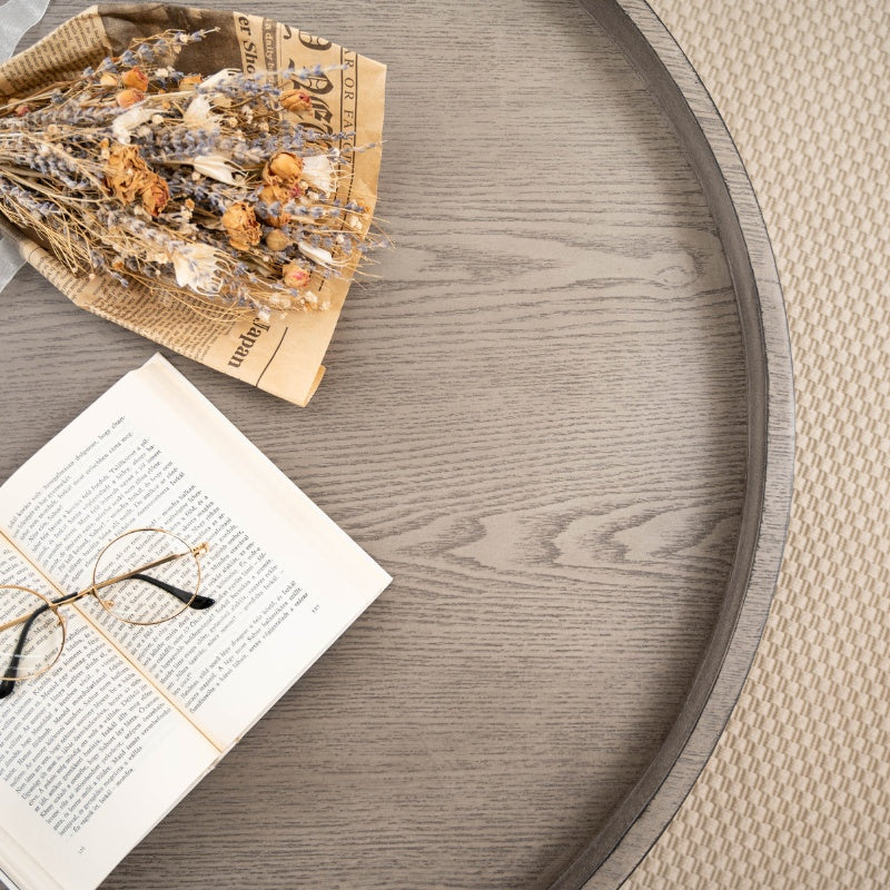 ラウンドテーブ|アッシュ×スチールの洗練デザイン。省スペースでおしゃれな丸テーブル