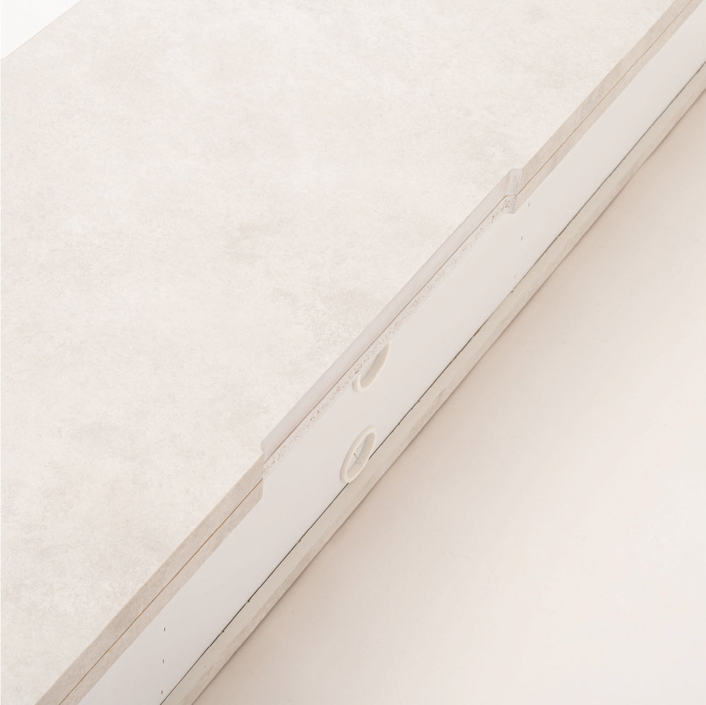 【開梱設置配送】モルタル調の石目柄を施したるローボード