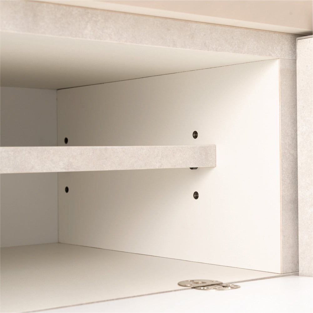 【開梱設置配送】モルタル調の石目柄を施したるローボード