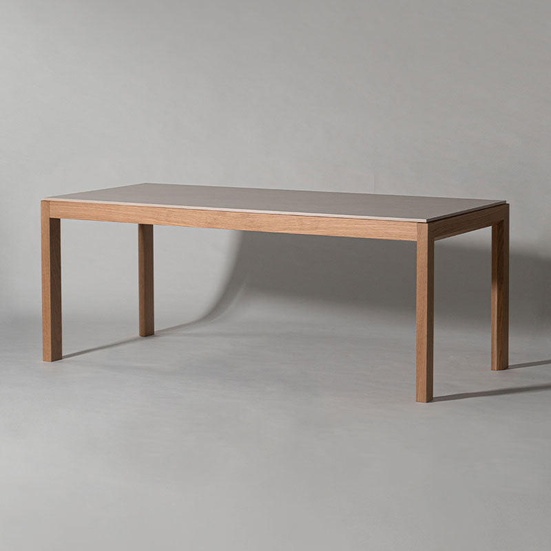 【開梱設置配送】ダイニングテーブル オークの木目を活かしたフレームと石目調の天板