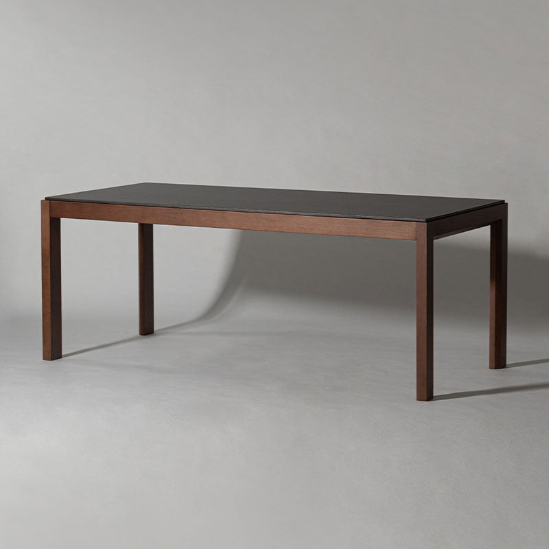 【開梱設置配送】ダイニングテーブル オークの木目を活かしたフレームと石目調の天板