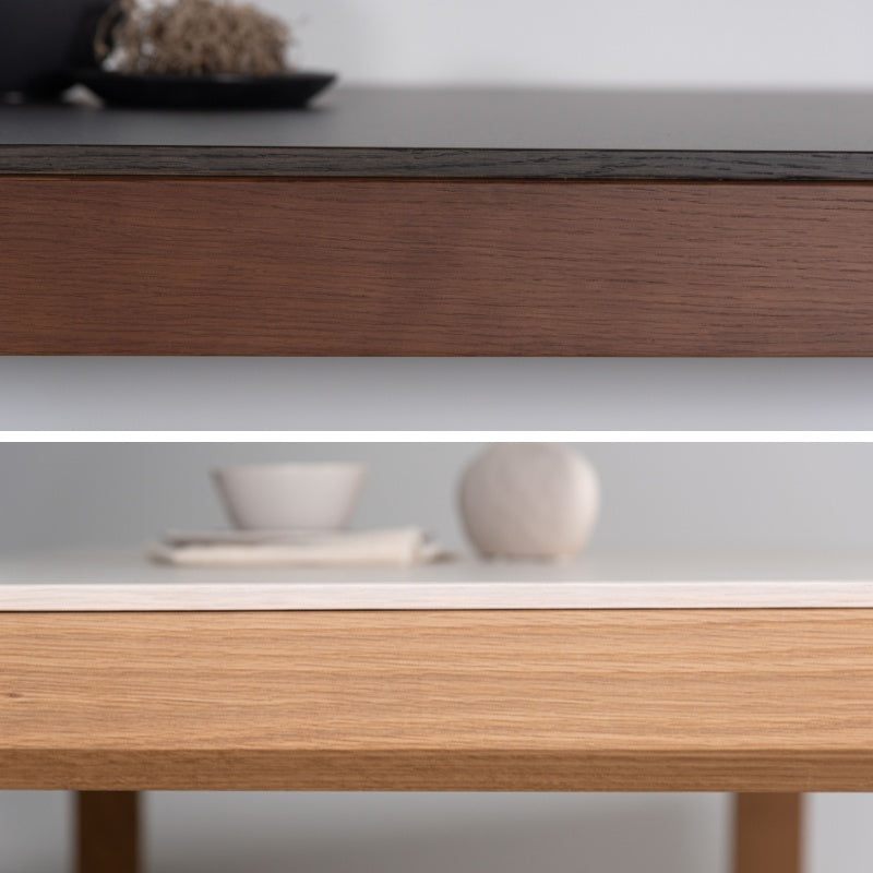 【開梱設置配送】ダイニングテーブル オークの木目を活かしたフレームと石目調の天板