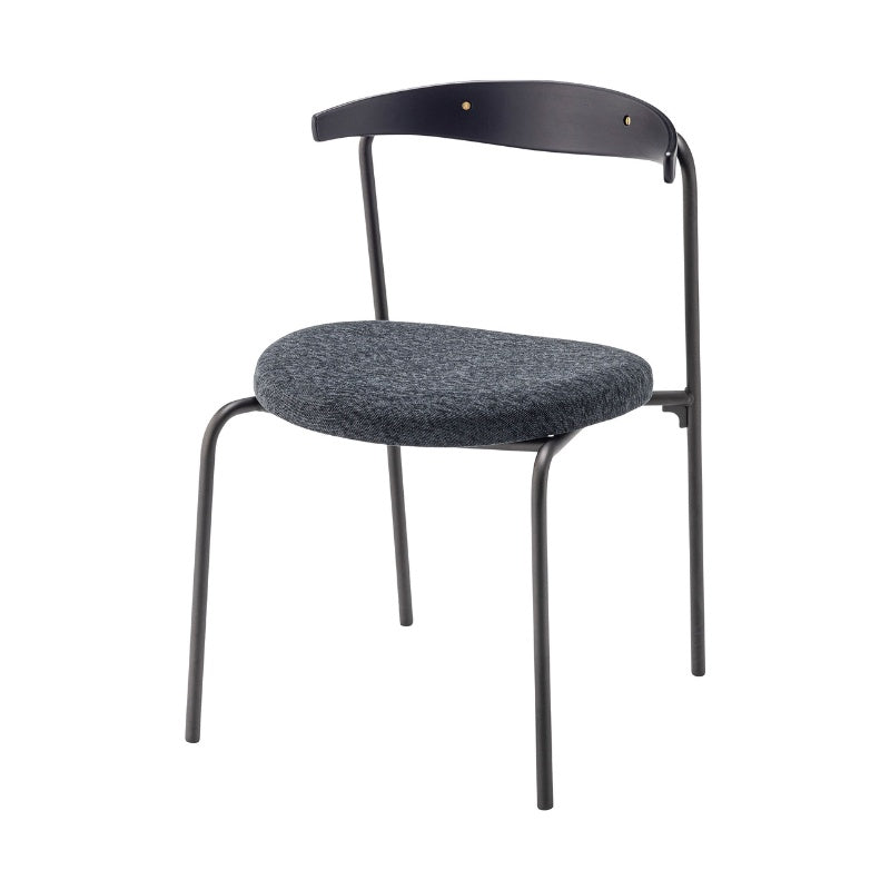 ダイニングチェア 天然木背もたれと布座面で上質なくつろぎを演出