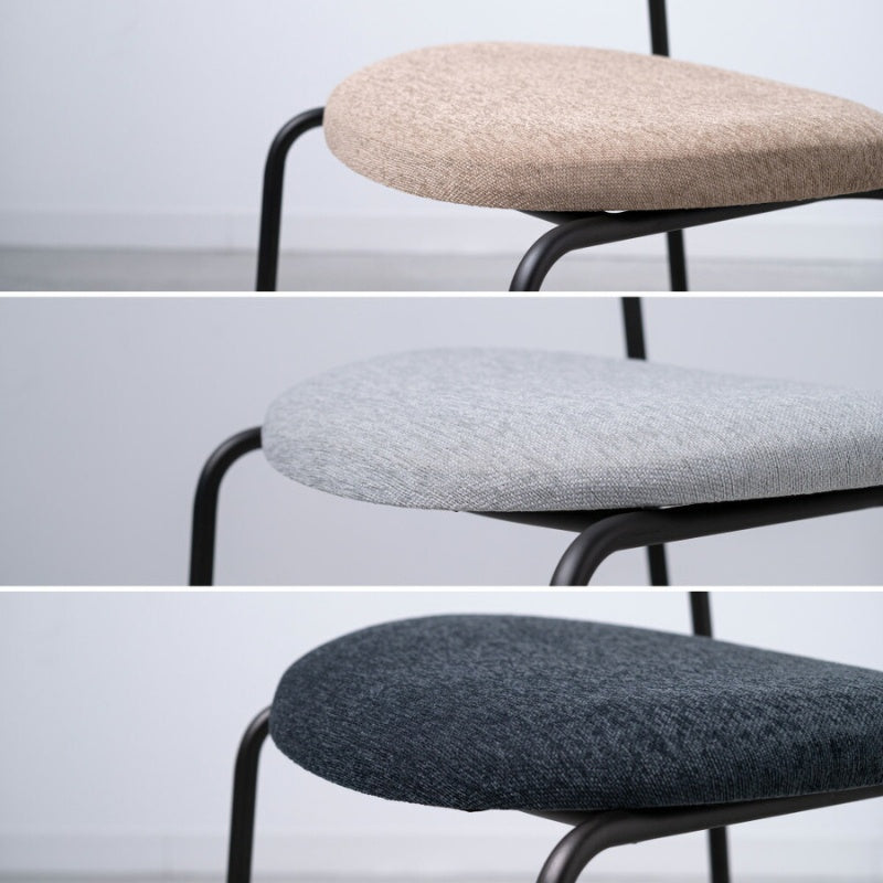 ダイニングチェア 天然木背もたれと布座面で上質なくつろぎを演出