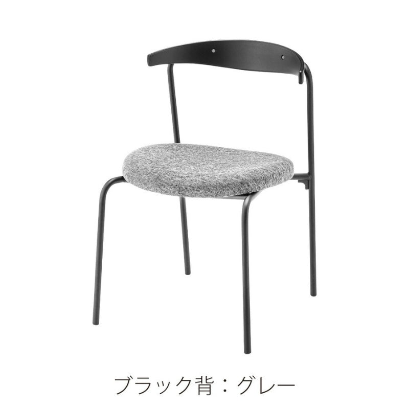 ダイニングチェア 天然木背もたれと布座面で上質なくつろぎを演出