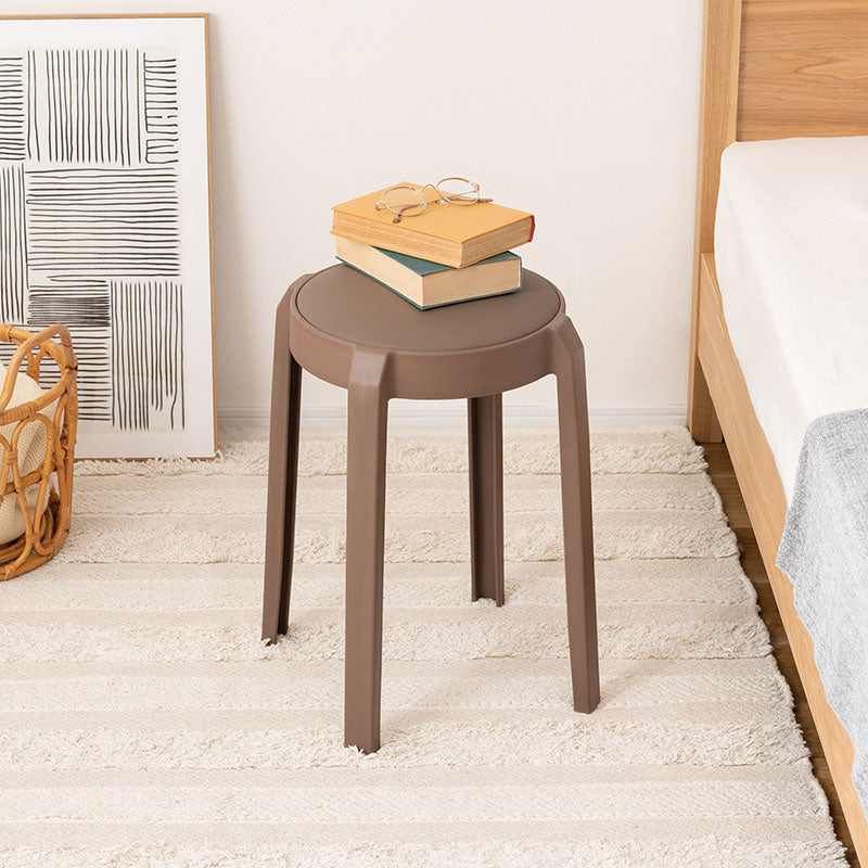 優しい色味と合皮の組み合わせが魅力的なスツール スタッキング可能