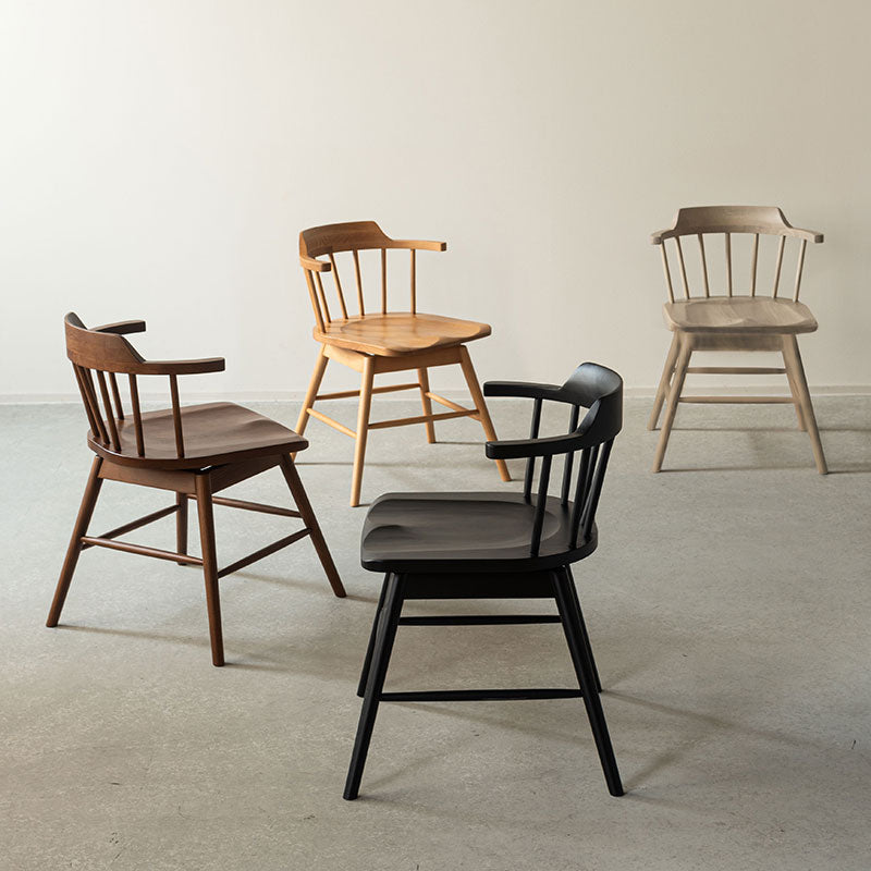 ウィンザーチェア 座面が360度回転するダイニングチェア