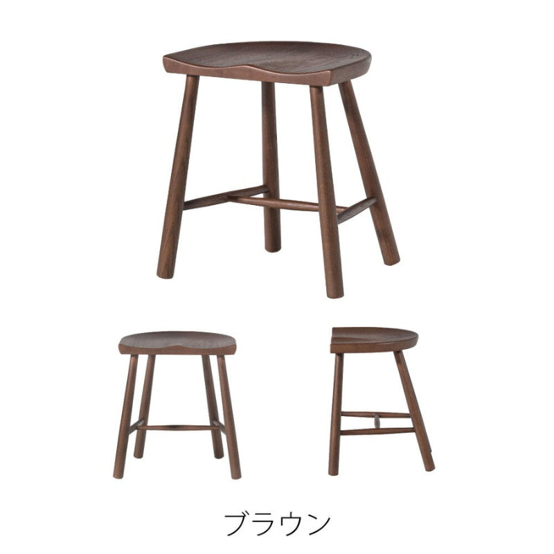 スツール オーク材の温もりとフィット感が魅力。多用途に使える一脚