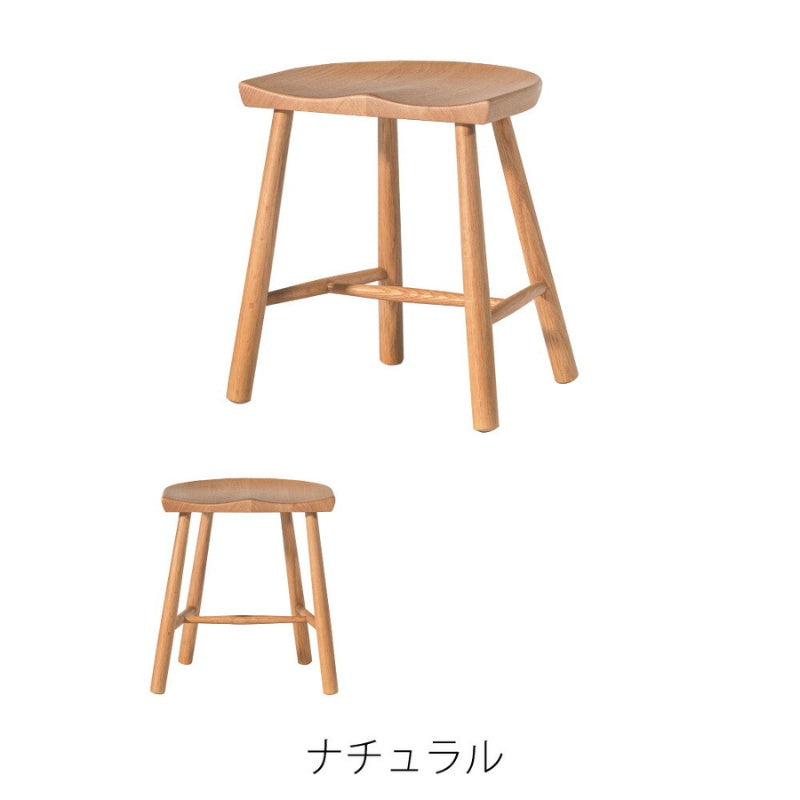 スツール オーク材の温もりとフィット感が魅力。多用途に使える一脚