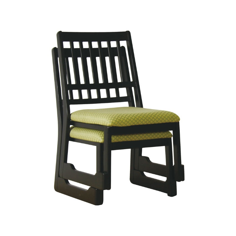 チェア 使わないときはスタッキング収納できる法事・法要向け天然木チェア