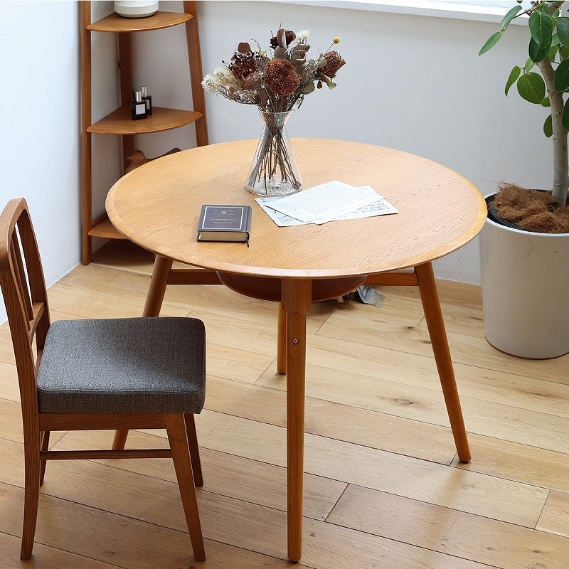 コンパクトな円形ダイニングテーブル 直径90cm 1人~2人 丸テーブル