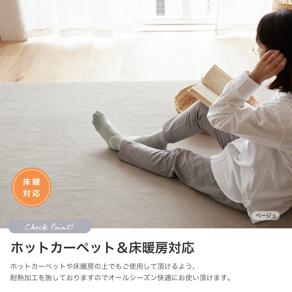 上品な光沢が高級感を演出するおしゃれな防炎&消臭ラグ ハクラグ